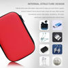 Picture of Hard Drive Carrying Case Storage Organizer Bag Multi-Purpose Universal Carry Pouch Compatible with Western Digital WD Elements Seagate, 2.5’’ EVA Shockproof Travel Case (Red)