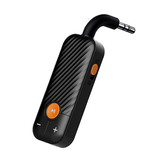 Picture of Bluetooth 5.2 Transmitter and Receiver 2 in 1 Wireless 3.5mm Bluetooth Adapter, Aux Bluetooth Audio Car Adapter Compatible with TV Car Home Stereo System Headphones