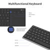 Picture of CZUR Rechargeable Bluetooth Keyboard with Touchpad, Portable Computer Keyboard with Trackpad, Wireless Ultra Slim Keyboard for PC/Laptop/Tablet/Phone/Smart TV