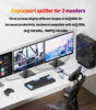 Picture of SWITCHFLUX DisplayPort Splitter for 3 Monitors Adapter |4K@60Hz| DP Splitter Extended Display 1 in 3 Out MST Hub for Multiple Monitor Compatible with PC,NVIDIA/AMD Graphic Card