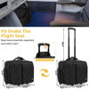 Picture of LASUK Rolling Laptop Bag, Wheeled Briefcase 17.3 inch Rolling Briefcase, Overnight Roller Bag with RFID Blocking Pocket, Repellent Travel Roller Underseat Bag - Black