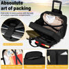 Picture of LASUK Rolling Laptop Bag, Wheeled Briefcase 17.3 inch Rolling Briefcase, Overnight Roller Bag with RFID Blocking Pocket, Repellent Travel Roller Underseat Bag - Black
