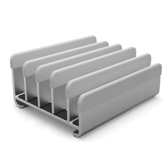 Picture of Elestoria Adjustable Laptop Stand - Fits 5 Devices, Modern Design, Tool Free Adjustment, Protective & Stable | Grey