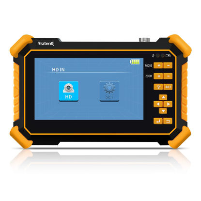 Picture of Rsrteng CCTV Tester Monitor Auto HD Coaxial Camera Tester 4K 8MP TVI/CVI/AHD/CVBS Analog Video Monitor 4.3 inch TFT-LCD Screen PTZ Control RS485 Call OSD Menu Audio DC12V Power Output