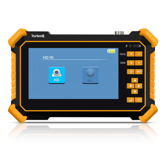 Picture of Rsrteng CCTV Tester Monitor Auto HD Coaxial Camera Tester 4K 8MP TVI/CVI/AHD/CVBS Analog Video Monitor 4.3 inch TFT-LCD Screen PTZ Control RS485 Call OSD Menu Audio DC12V Power Output