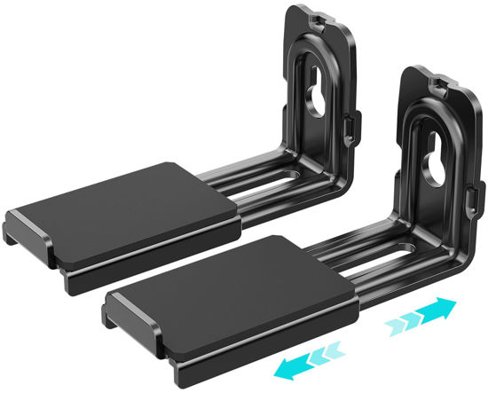 Picture of HCMOUNTING Universal Soundbar Mount - Adjustable for Samsung, Sony, Bose, LG, Vizio, Sonos & More | Heavy-Duty Iron Design Holds Up to 33 LBS | Anti-Slip Pads & 3.6"-6.1" Depth Adjustment