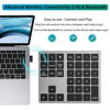 Picture of LOONASA Bluetooth Number Pad, Rechargeable Wireless Numeric Keypad, Three Mode, Slim & Silent Design, 35-Keys External Numpad USB Keyboard for MacBook, iPad, iPhone, iOS, Laptop, Windows, Android, PC