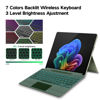 Picture of JvKzaen Surface Pro 9 Keyboard with Slim Pen, Compatible with Microsoft Surface Pro 11 10 9 8 X, 13 Inch Bluetooth Wireless Backlight Type Cover Keyboard with Slim Pen, Keyboard with Slim Pen Green