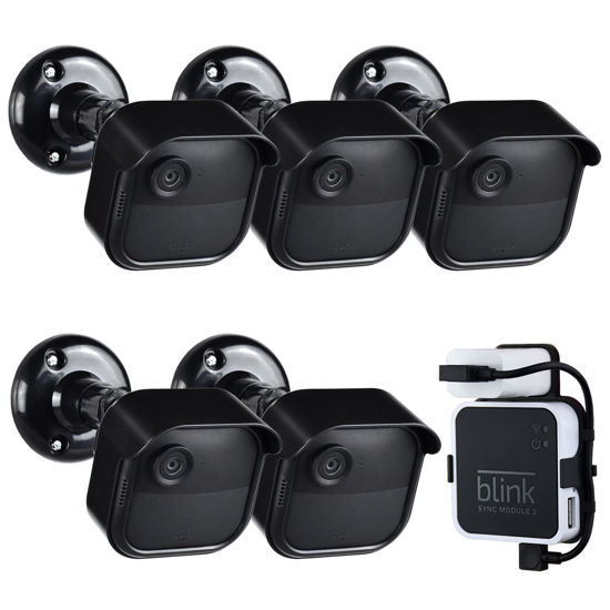 Picture of All New Blink Outdoor 4th Gen Camera Mounting Brackets,5 Pack Weatherproof Protective Housing and 360 Degree Adjustable with Sync Module Wall Mount (Blink Camera is Not Included)