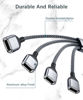 Picture of Basesailor USB Splitter 1 In 4 Out 1FT,USB Y Cable,USB A Male to Four Female Extension Cord Adapter,4 Port Multi Multiport Extender Hub,Double Dual Data Power Charger Split For Car,Xbox,PS4,PS5,Laptop