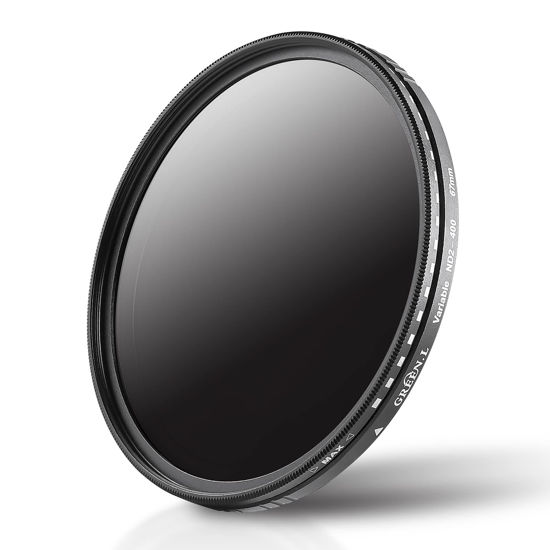 Picture of GREEN.L 72mm Variable ND Filter, Ultra Slim ND2 to ND400 (1-9 Stops) Adjustable Neutral Density Filter for Camera Lens