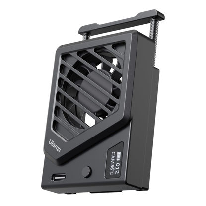 Picture of ULANZI Camera Cooling Fan Black New, Spring Telescopic Mounting Adjustable Mini Intelligent Cooling Fan Real-time Monitoring with Type-C Charging Port, Compatible with Sony Canon FUJIFILM Nikon