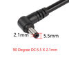 Picture of SinLoon 2 Pack DC5521 Power Pigtails Cable, 12V 90 Degree DC 5.5mm x 2.1mm Male Plug to Bare Wire Open End Power Supply Repair Cord 16AWG, for Monitors, LED Strip Light,CCTV Security Camera (3.3FT)