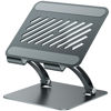Picture of tounee Tablet Holder Stand, Dual Rod Adjustable Aluminum Desktop Stand, Compatible with 4-17.3" iPads, Surface Tablets, Portable Monitors, Kindle & More (Gray)