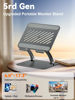 Picture of tounee Tablet Holder Stand, Dual Rod Adjustable Aluminum Desktop Stand, Compatible with 4-17.3" iPads, Surface Tablets, Portable Monitors, Kindle & More (Gray)