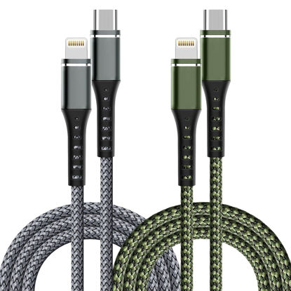 Picture of USB C to Lightning Cable 2 Pack 3FT [Apple MFi Certified] iPhone Cable, iPhone Charger Cable Type C Lightning Cord for iPhone 14 13 12 11 Pro Max XS XR X 8 7 6s Plus SE iPad and More. (3FT)