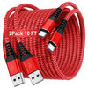 Picture of USB C Type C Cable 10FT,Nylon Braided Fast Charging 3A Quick Charger Cord,USB A to Type C Charger Cord Cable for iPhone 15 Samsung Galaxy S20 S10 S9 S8 Plus S10E, Note 20 10 9 8, Moto G7 G8