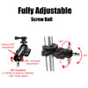 Picture of Mohists Ball Mount Base Ball Adapter with 1 inch TPU Threaded Bolt 1/4-20 Stainless Steel Compatible with RAM Mounts Ball B Size Double Socket Arms Ball Mount Rearview Mirror(Black-1)