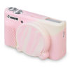 Picture of BOVKE Silicone Camera Case for Canon PowerShot SX740/ SX730 Digital Camera, SX740 Camera Soft Case Cover Rubber Camera Sleeve with Removable Lens Cover, Mist Pink