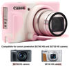 Picture of BOVKE Silicone Camera Case for Canon PowerShot SX740/ SX730 Digital Camera, SX740 Camera Soft Case Cover Rubber Camera Sleeve with Removable Lens Cover, Mist Pink