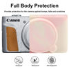 Picture of BOVKE Silicone Camera Case for Canon PowerShot SX740/ SX730 Digital Camera, SX740 Camera Soft Case Cover Rubber Camera Sleeve with Removable Lens Cover, Mist Pink