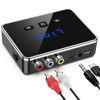 Picture of JXTZ Bluetooth Audio Adapter, Bluetooth 5.4 Transmitter Receiver Support U-Disk, TF Cards, Optical/RCA/Aux, LED Display Bluetooth Receiver for TV, Home Stereo, Wireless Adapter for Speakers Headphone