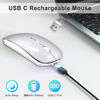 Picture of Wireless Mouse for MacBook Pro Air iMac Desktop Laptop Mac Book Air, Bluetooth Wireless Mouse USB C Rechargeable Compatible with Surface Pro/Computer, Wireless Mouse with USB Type-C Receiver