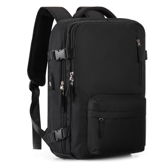 Picture of VGCUB Carry on Backpack,Large Travel Backpack for Women Men Airline Approved Gym Backpack Business Laptop Daypack,Black
