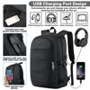 Picture of AMBOR Travel Laptop Backpack for Ｍen, 15.6-17.3 inch Laptop Backpack for School, Anti Theft Business Work Backpack with USB Charging Port, Water Resistant College Computer Bag for Men & Women, Black