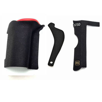 Picture of Shenligod for Nikon D750 Camera Shell Side Thumb Rubber Hand Grip Cover with Digital Camera Body Rubber Shell Repair Replacement Parts