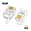 Picture of EZYUMM 20PCS RJ9(RJ9/RJ10/RJ22) 4P4C Telephone Cable Modular Plug Connector for Phone Handset Cord