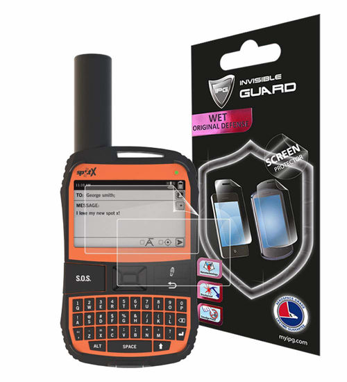 Picture of IPG SPOT X 2-WAY SATELLITE MESSENGER Touch Screen (2X) Invisible Film Screen Protector Guard Cover Free Lifetime Replacement Warranty Bubble -Free