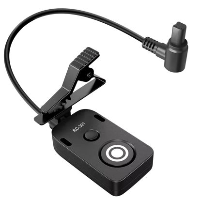 Picture of for Canon RS-80N3 Shutter Release Cable R5 R5C 5DIV 5D3 5D2 6D 6DII Remote Camera Small Shutter Release Remote Control 11.8in/30cm Cable Remote Wired Button 1DX Mark II,1ds ii (RC301-N3 11.8in/30cm)