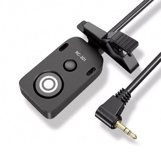 Picture of RS-60E3/RR100 for Canon/Fuji Remote Camera Cable Small Shutter Release Remote Control 11.8inches Cable Remote Wired Button R6 R8 R10 80D XT2/3/4/5 XH2S GFX100/S GFX50/S/II (RC301-2.5/E3 11.8in)