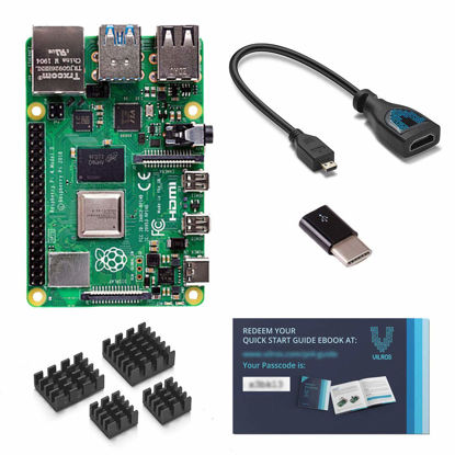 Picture of Vilros Raspberry Pi 4 4GB with USB-C & Micro HDMI Adapters Quickstart Guide E-Book