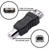 Picture of Herfair USB A to B Adapter USB 2.0 A Female to USB B Male Printer Converter Connector Plug for Printer/Scanner Extender Connection Printer to USB Adapter (F/M, 𝟐-𝐏𝐚𝐜𝐤)