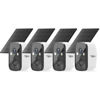 Picture of TIEJUS Security Cameras Wireless Outdoor, 4-Pack Solar-Powered Security Camera for Home Security with 2K Full Color Night Vision,PIR Detection, 2.4G WiFi