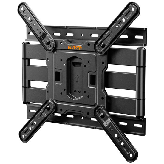 Picture of ELIVED Ultra Slim TV Wall Mount for Most 26-60 Inch TVs, Low Profile Wall Mount TV Bracket, Full Moiton TV Mount Swivel and Tilt Max VESA 400x400mm, Holds up to 88 lbs. Fits 16" Wood Studs YD3033
