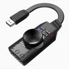 Picture of MEIRIYFA External USB Sound Card Virtual 7.1 Surround Sound USB 2.0 Sound Card Adapter for PC with Volume Control, USB to 3.5mm Jack Audio Adapter Cable Plug and Play