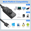 Picture of MEIRIYFA External USB Sound Card Virtual 7.1 Surround Sound USB 2.0 Sound Card Adapter for PC with Volume Control, USB to 3.5mm Jack Audio Adapter Cable Plug and Play