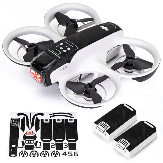Picture of Wrapgrade for DJI NEO Accent Color Sticker (Black Bumpy Camo)