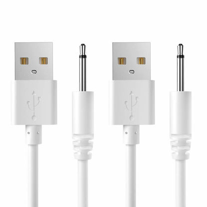 Picture of Bicmice 2.7Ft USB DC Charging Cable 2.5mm Fast Charger Replacement Cord - 2 Pack