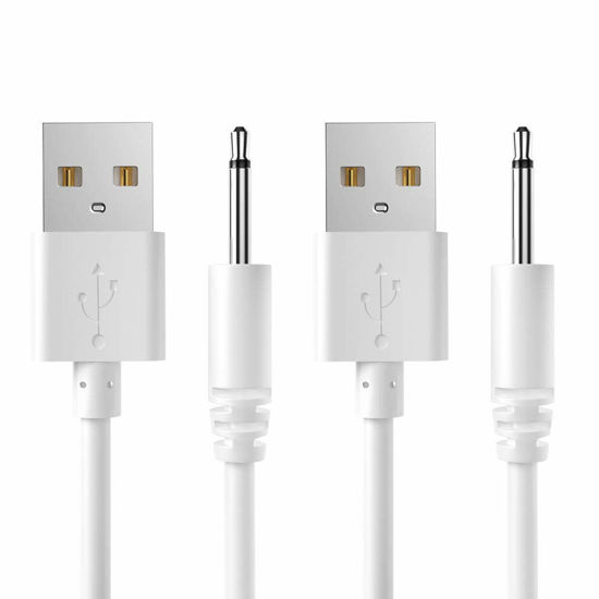 Picture of Bicmice 2.7Ft USB DC Charging Cable 2.5mm Fast Charger Replacement Cord - 2 Pack