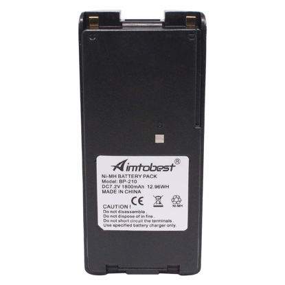 Picture of Aimtobest BP-210 BP-210N 1800mAh Ni-MH Battery Compatible for ICOM IC-A6 IC-A24 IC-V8 IC-V82 IC-U82 IC-F3GS IC-F4GS IC-F30GT IC-F40GT IC-F11 IC-F12 IC-F21 IC-F22 BP-209N BP210 BP210N