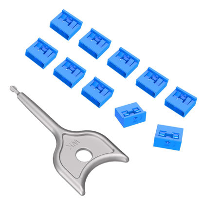 Picture of 10Pcs USB Port Blocker with 1 Key,Locking USB Port/Dust Blocker,USB-A Dust Cap Female Port Plug Protector, Compatible with USB-A Ports,Computers,TVs,Routers (Blue)