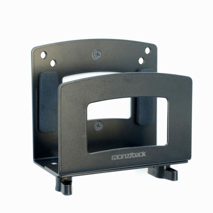 Picture of Monzlteck Adjustable Small Device Wall Mount Or VESA Mount Behind The Monitor |Design for Streaming Media Player, Switch, WII,Cable Boxes, Modems,Router,Power,Mini pc,mac Mini,OptiPlex MFF and More