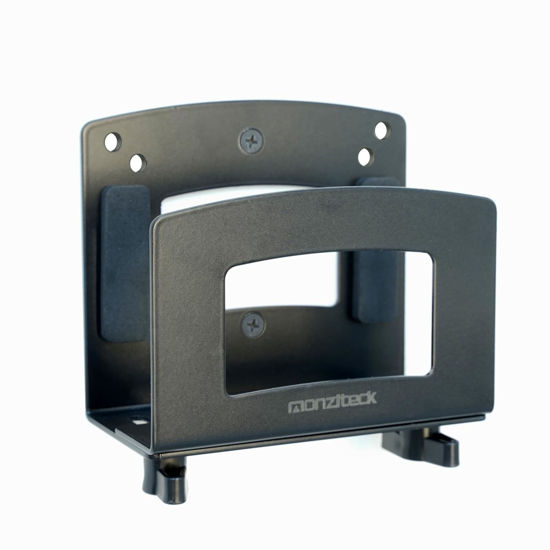 Picture of Monzlteck Adjustable Small Device Wall Mount Or VESA Mount Behind The Monitor |Design for Streaming Media Player, Switch, WII,Cable Boxes, Modems,Router,Power,Mini pc,mac Mini,OptiPlex MFF and More