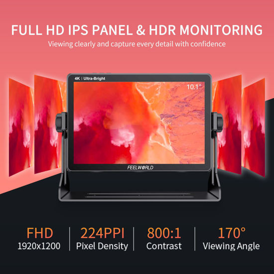 GetUSCart- FEELWORLD LUT11H 10.1 Inch 2000nit Ultra Bright Camera Field ...