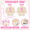 Picture of Burbell 3D Wooden Daisy Baby Monthly Milestone Cards 1-12 Months Interchangeable Baby Months Signs Monthly Milestone Discs Baby Announcement Sign for Baby Shower Newborn Photo Props Gifts (Pink)