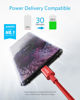 Picture of Anker USB C to USB C Cable, Type C 60W Fast Charging Cable (6FT, 2Pack) for iPhone 16 Series, iPad Mini 6 and More (USB 2.0, Red)